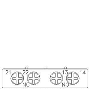 Siemens Auxiliary switch transverse, screw, 1 NO+1 NC
