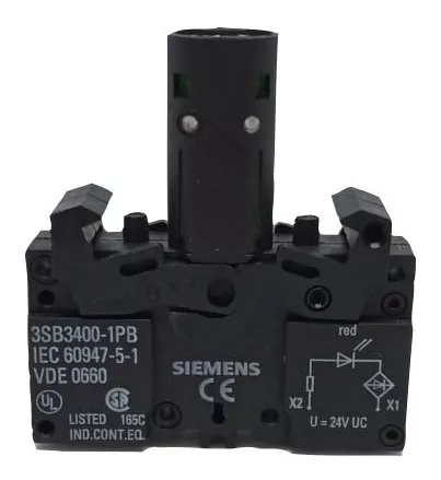Siemens Indicator component, LED lamp holder, red, 24VAC/DC Siemens