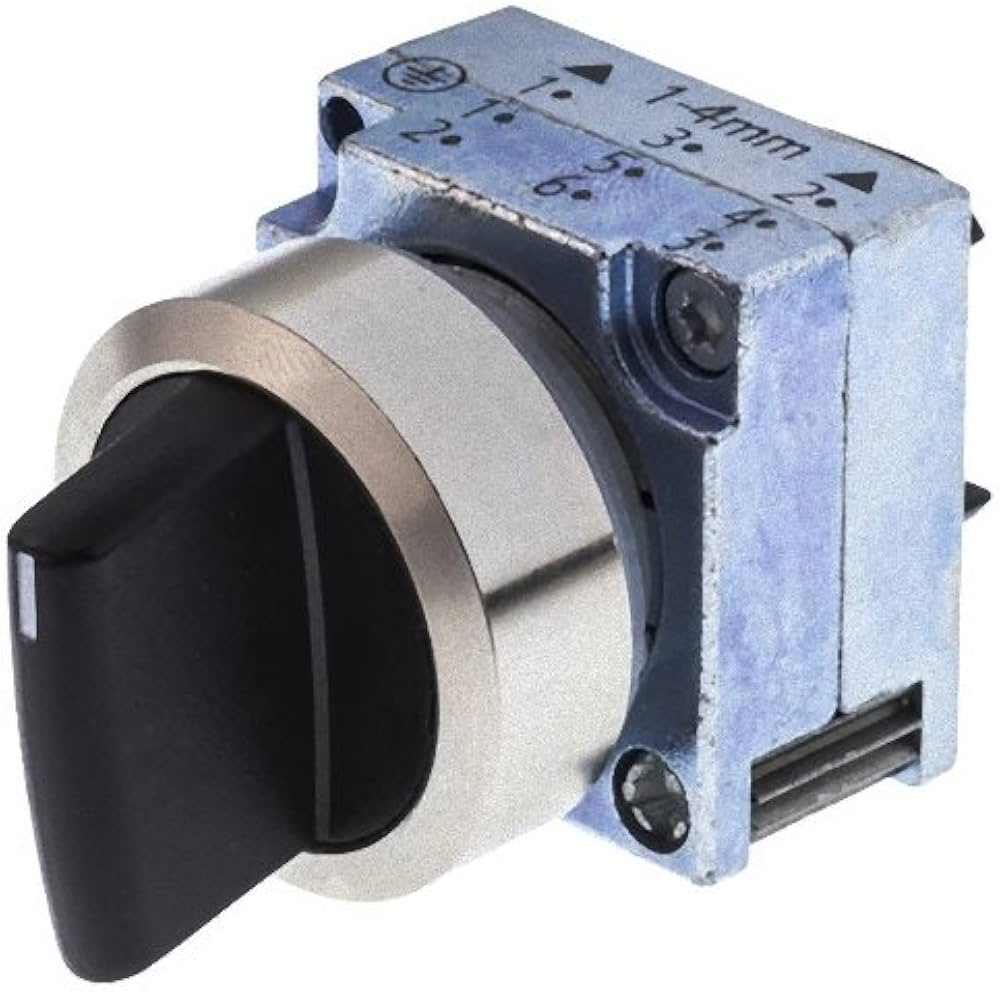 Siemens Selector switch, momentary contact, 3 positions, black Siemens