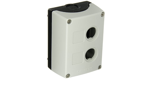 Siemens Enclosure for 22mm pushbutton, grey top, 2 hole Siemens