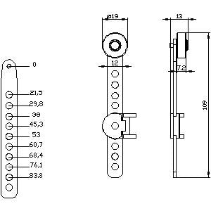 Siemens Limit switch actuator, adjustable metal lever, s/s roller 19mm
