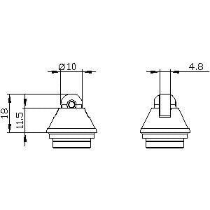 Siemens Roller plunger actuator head for 3SE5 limit switch