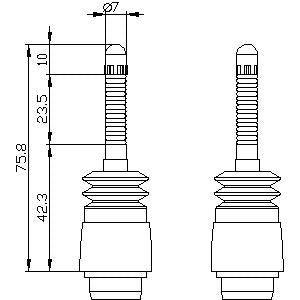 Siemens Actuator head for 3SE5 limit switch, 76mm