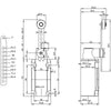 Siemens Position switch, metal enclosure, 40mm 1x (M20 x 1.5), 1NO/1NC
