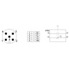 Siemens Position switch, 30mm wide, M12, snap-action contacts 1 NO+1 NC