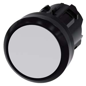 Siemens Pushbutton, round, white, momentary contact, 22mm