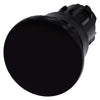 Siemens mushroom p/button, round, black, momentary contact, 22mm