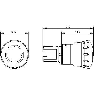 Siemens Emergency stop, pushbutton, positive latching, red