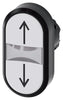 Siemens Twin pushbutton, round, plastic, white, '↑' '↓', 22mm