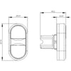 Siemens Twin pushbutton, round, plastic, white, '↑' '↓', 22mm