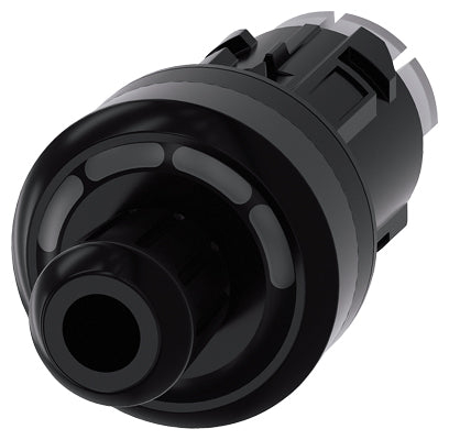 Siemens ID key-operated switch, round, plastic, black, 4-pos, 22mm