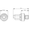 Siemens ID key-operated switch, round, plastic, black, 4-pos, 22mm