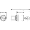 Siemens Key-operated switch, 2 switch positions O-I, 22mm