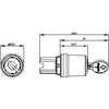 Siemens Sirius 3SU10 Key switch head, 2-position, latching, 22mm cutout