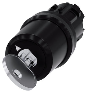 Siemens Sirius 3SU10 Key switch head, 2-position, latching, 22mm cutout