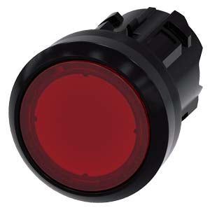 Siemens Illuminated pushbutton, flat momentary, red, 22mm