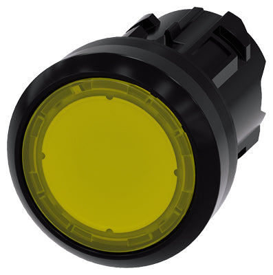 Siemens Illuminated pushbutton, round, yellow, 22mm