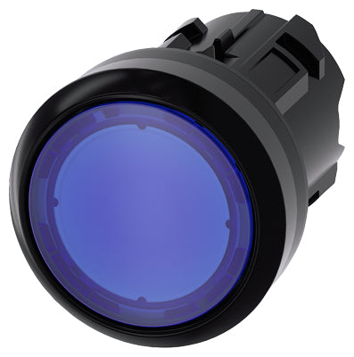 Siemens Indicator light in illuminated pushbutton, plastic, blue, 22mm
