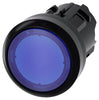 Siemens Indicator light in illuminated pushbutton, plastic, blue, 22mm