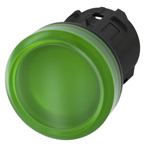 Siemens Indicator light, round, plastic, green, 22mm