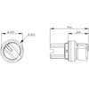 Siemens Sirius Selector switch, illuminable, 2 position, round, red, 22mm