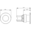 Siemens Mushroom p/button, round, metal, yellow, momentary, 22mm