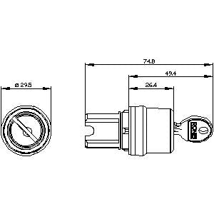 Siemens Ronis key-operated switch, lock number SB31