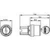 Siemens RONIS Key-operated switch, 3 position, round, metal, shiny, 22mm