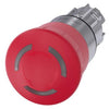 Siemens Emergency stop p/button, illuminated, panel mount, 22.3mm Siemens