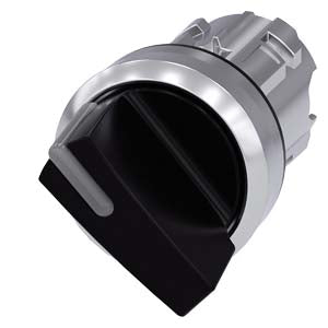 Siemens Illuminable selector switch, metal, 2 position, black