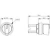 Siemens Illuminable selector switch, round, 3 pos, black, 22mm