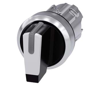 Siemens Selector switch, illuminable, 3 positions, white, 22mm
