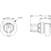 Siemens Illuminable selector switch, 3-position, 2 x 45°, 22mm