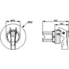 Siemens Illuminable selector switch, metal, 3 position, black, 22mm