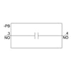 Siemens Pushbutton, momentary contact, black, 1NO, 22mm