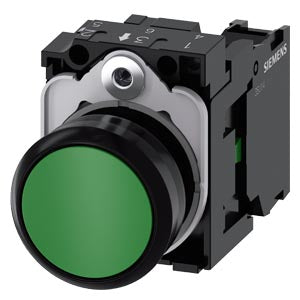 Siemens Pushbutton, momentary contact, plastic, green, 1NO