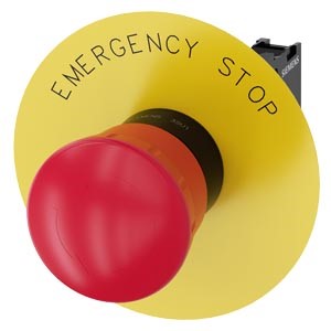 Siemens Emergency stop pushbutton red, yellow backing plate