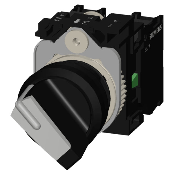 Siemens Selector switch, illuminable, round, plastic, white, 22mm
