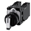 Siemens Selector switch, illuminable, round, plastic, 22mm