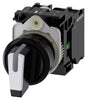 Siemens Selector switch, illuminable, screw, 3-position, 1NO, 22mm