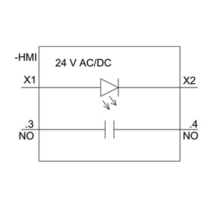 Siemens Illuminated pushbutton, momentary contact, red, 1NO