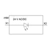 Siemens Indicator light with holder, integrated LED, red, 24V, 22mm