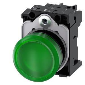 Siemens Indicator light with holder, LED module, green, 22mm Siemens