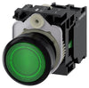 Siemens Illuminated pushbutton, SPST, panel mount, 22mm