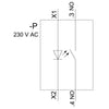 Siemens Illuminated pushbutton, SPST, panel mount, 22mm