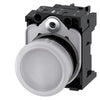 Siemens Indicator light, 22mm, round, white, screw, LED, 230V