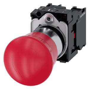 Siemens Emergency stop pushbutton, mushroom, 22mm, round, red