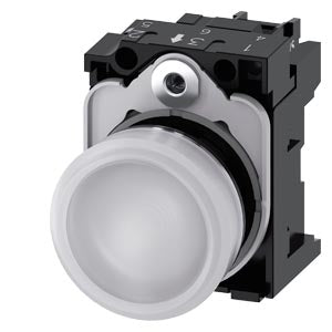Siemens Indicator light, LED 24VAC/DC, 22mm, white