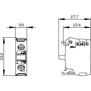 Siemens Contact module with 1NC, screw-type