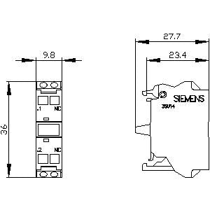 Siemens Contact module with 1 contact element, spring, 1NC